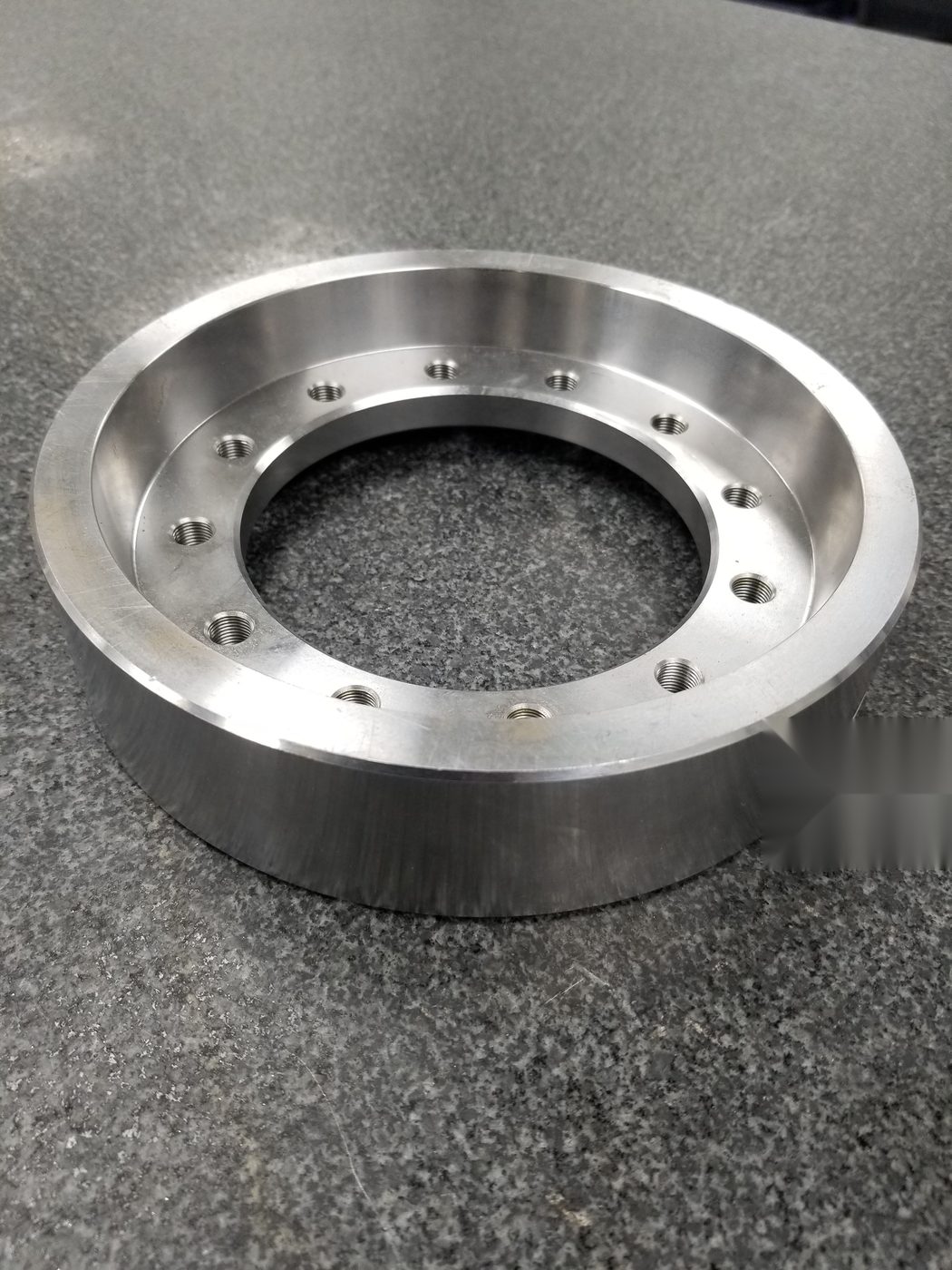 Ring gear blank with tapped 12-hole bolt circle